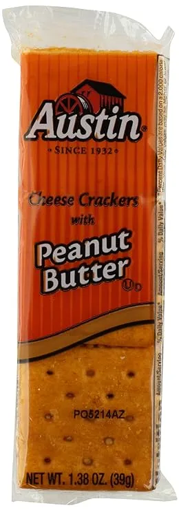 Austin Cheese Sandwich Crackers Peanut Butter