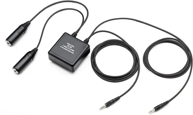 Pilot Communications - PC Flight Simulator to GA (Twin Plugs) Headset Adapter