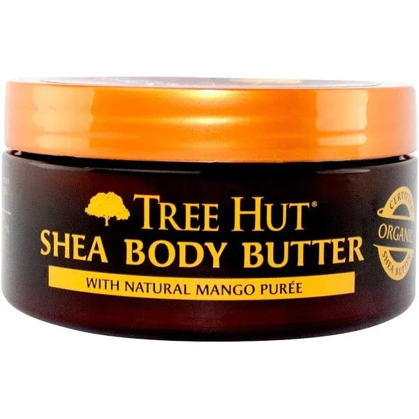 Tree Hut 24 Hour Intense Hydrating Shea Body Butter Tropical Mango, 7oz, Moisturizer with Pure Shea Butter for Nourishing Essential Body Care