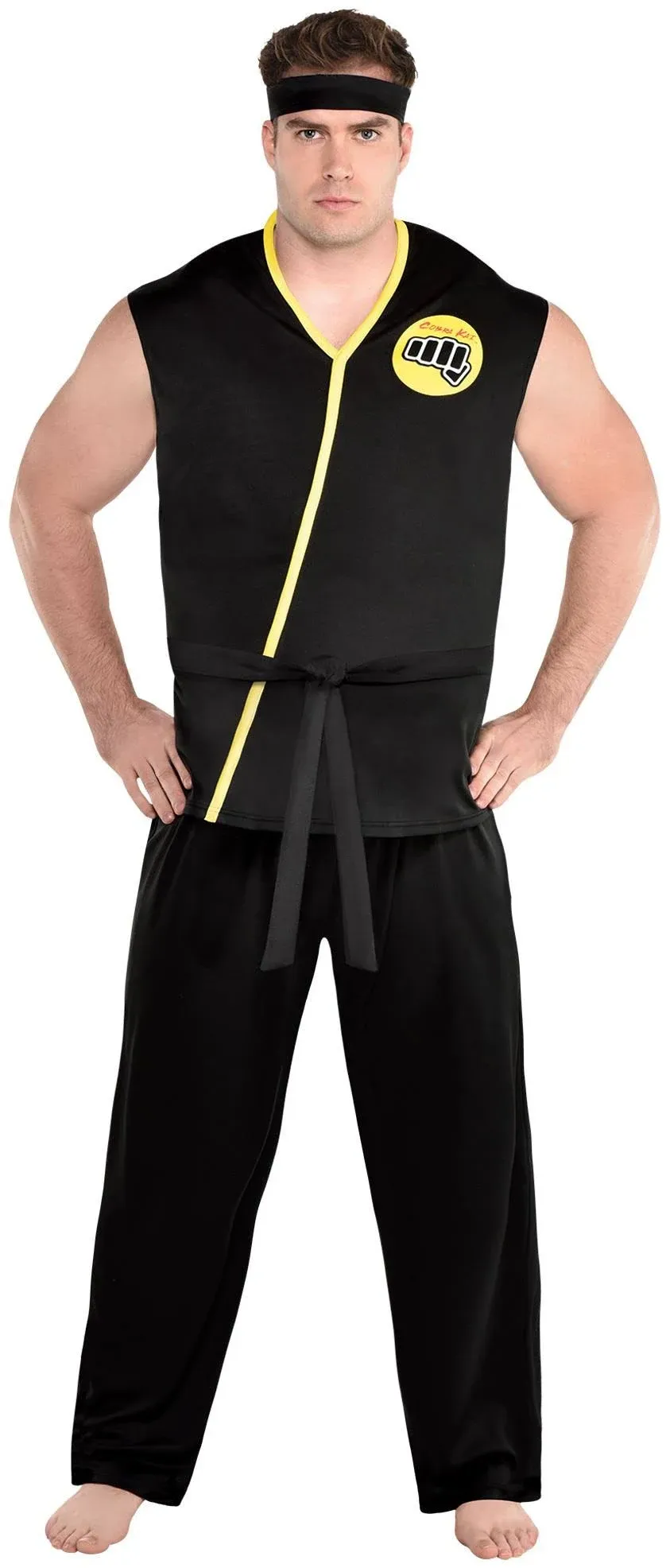 Cobra Kai Black Costume Mens Adult 2X 48-52 Martial Arts Karate