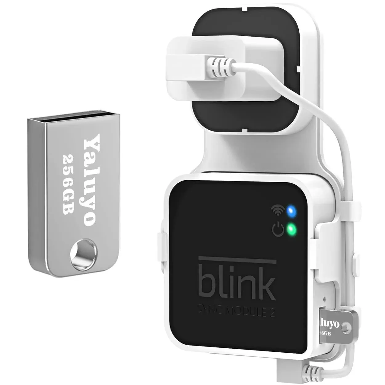 Yaluyo 256GB USB Flash Drive and Blink Sync Module 2 Mount, Save Space and Easy ...