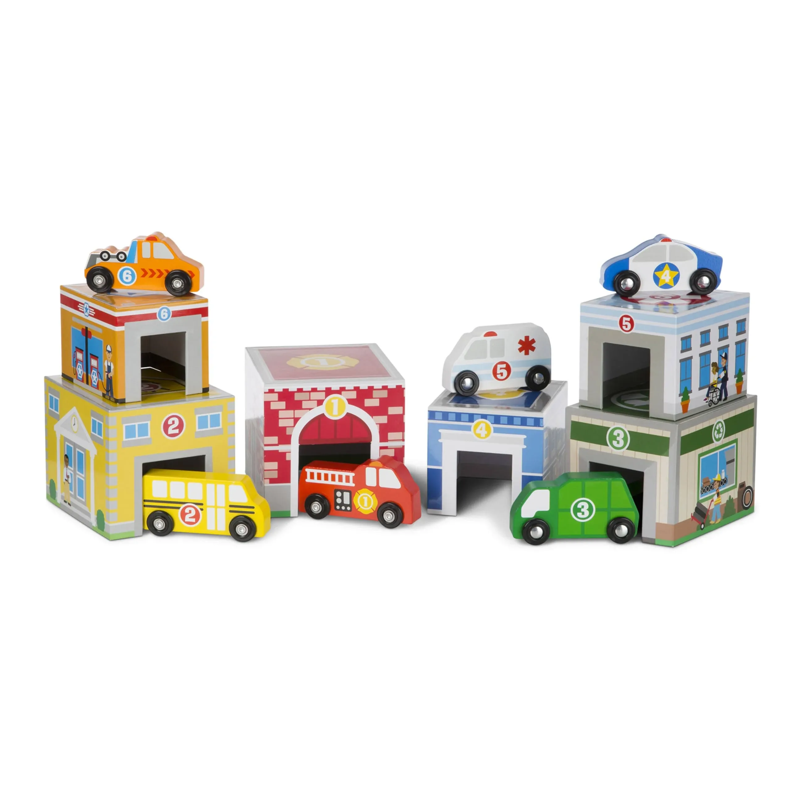 Melissa & Doug® Nesting & Sorting Buildings & Vehicles