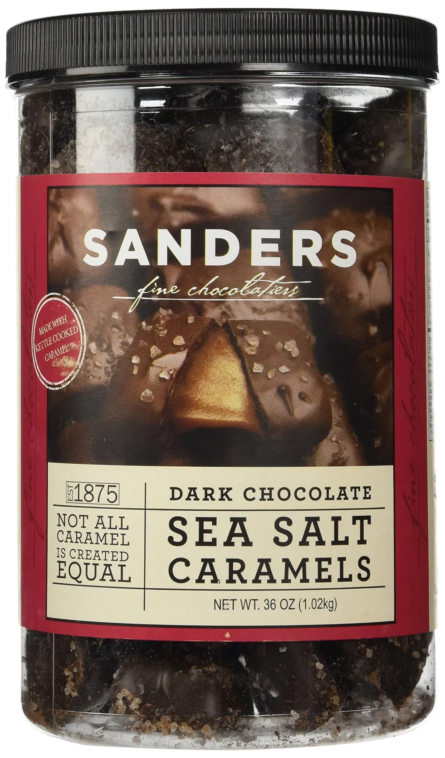 Sanders Dark Chocolate Sea Salt Caramels - 36 Ounces (2.25 Pounds)