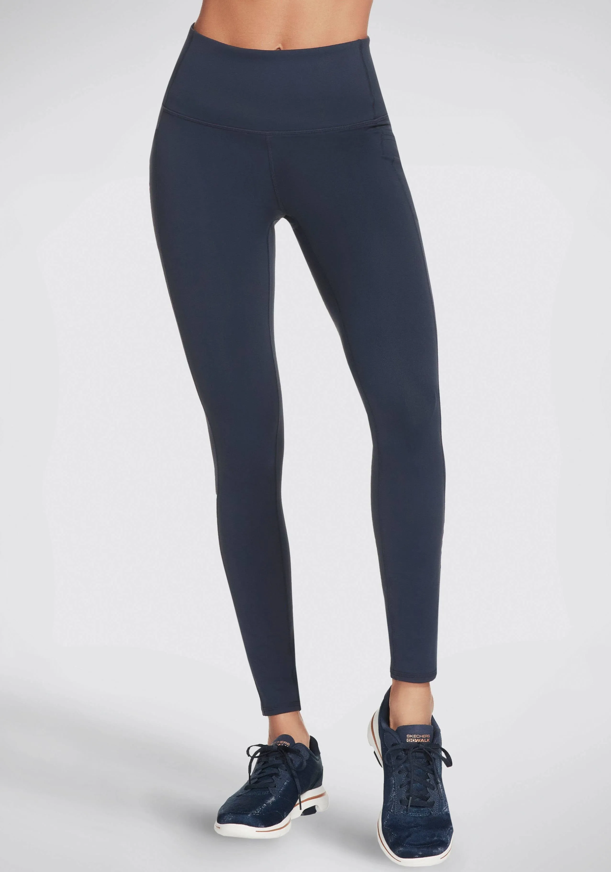 Skechers Women's Gowalk GoFlex High-Waisted Leggings, Navy Blue, XXL