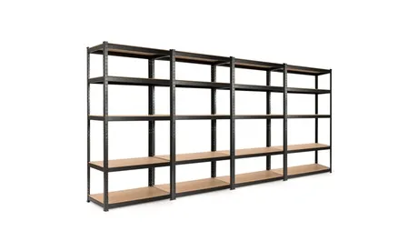 REIBII 2500LBS Garage Shelving Heavy Duty Storage Shelves Adjustable 5 Tier Metal Shelving Unit for Storage Rack Garage Storage Shelves Industrial