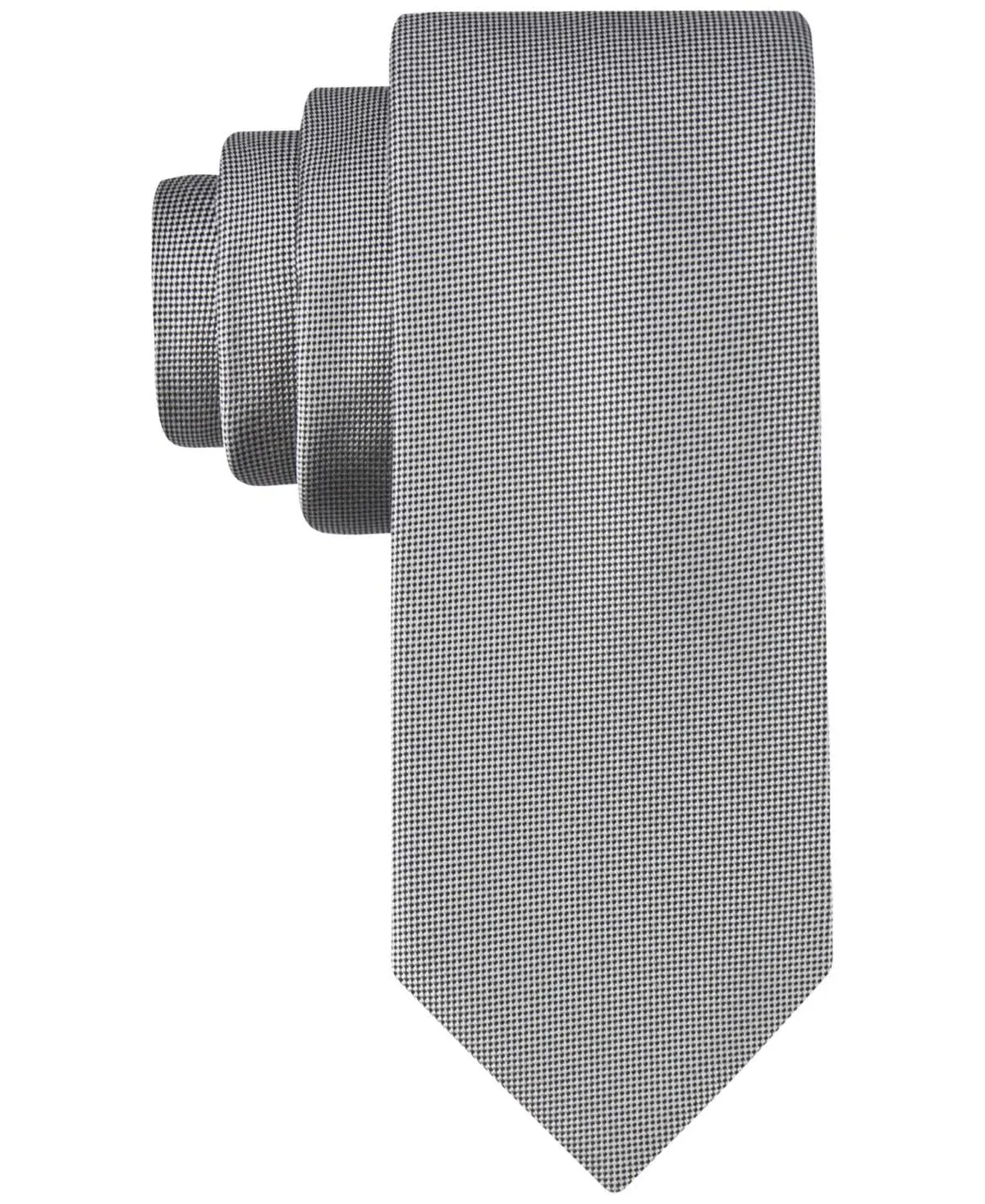 Calvin Klein Silver Men's Solid Tie, US One Size