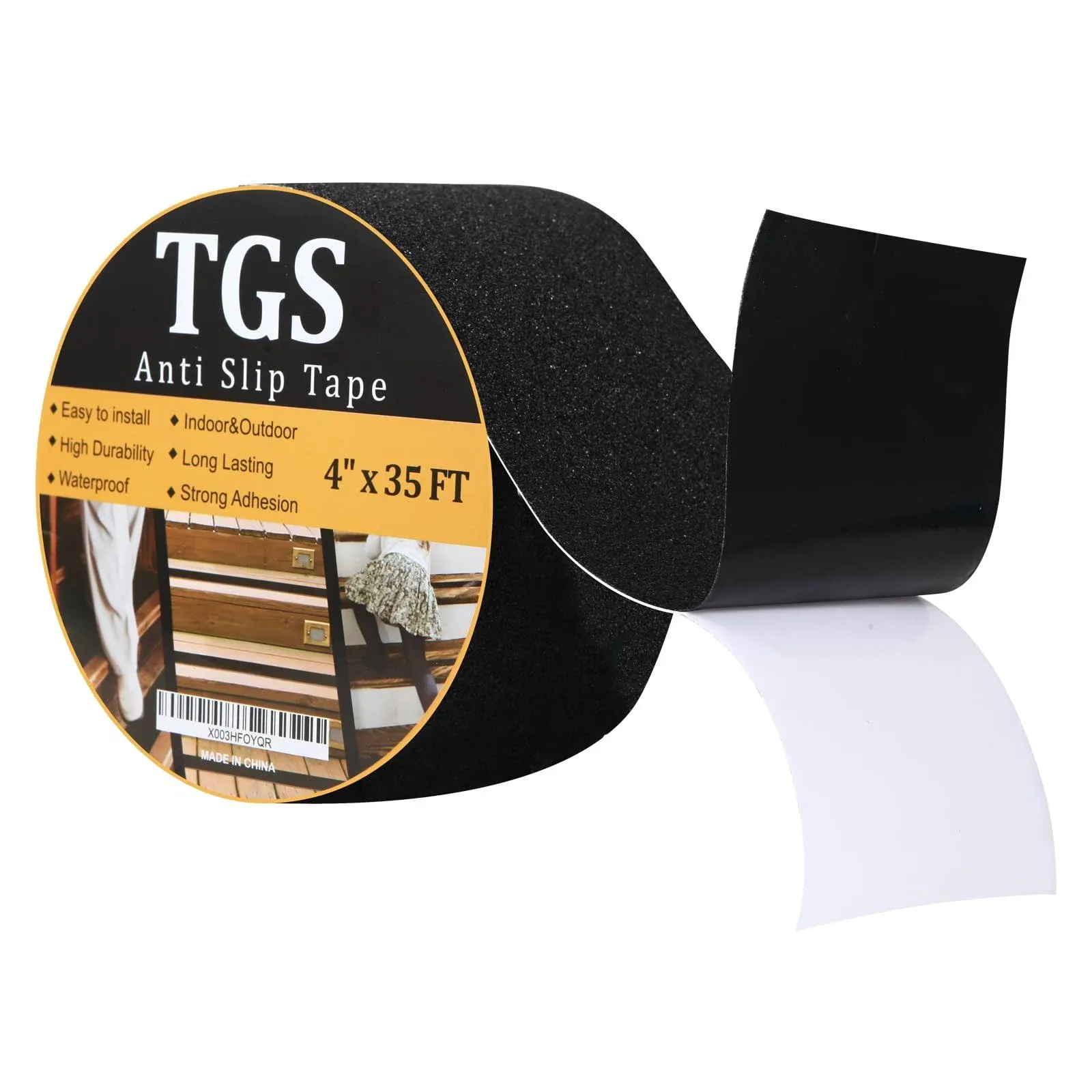 4 Inch X 33 Ft anti Slip Traction Tape Abrasive Non Skid Treads for Stairs