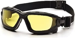 PYRAMEX I-Force Sporty Dual Pane Anti-Fog Goggle, Black Frame/Clear Anti-Fog Lens