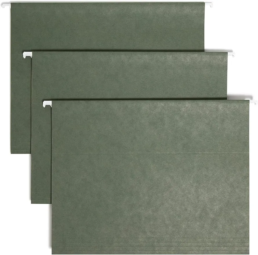 Smead Standard Hanging File Folders, Green, Letter