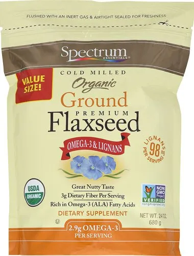 Spectrum Essentials Organic Flaxseed, Ground - 24 oz bag