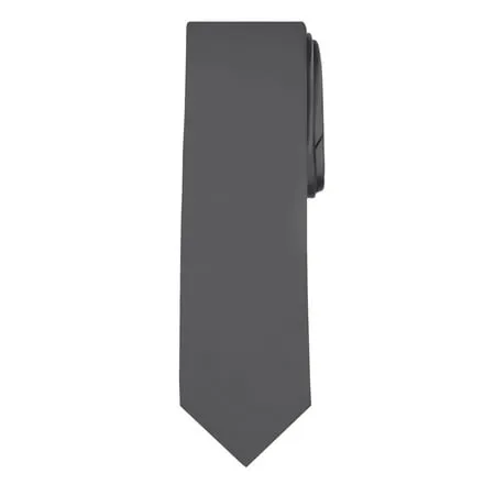 Jacob Alexander Men s Extra Long Solid Color Tie - Charcoal