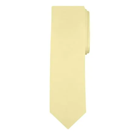 Jacob Alexander Men s Extra Long Solid Color Tie - Yellow