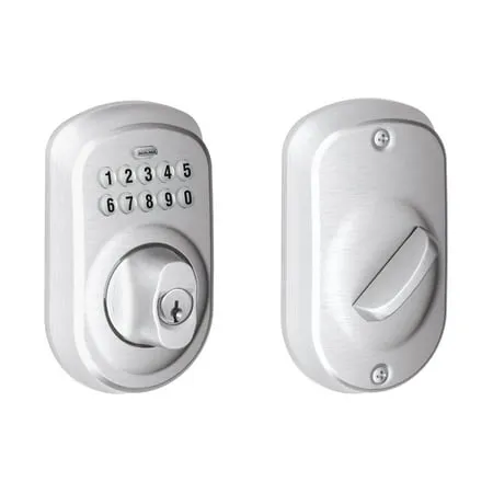 Schlage Plymouth Keypad Deadbolt - Satin Chrome