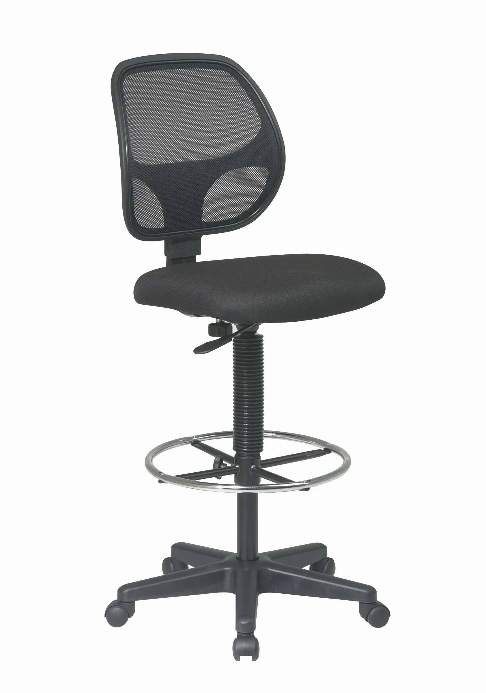 Deluxe Mesh Back Drafting Chair with Mesh Seat, Black