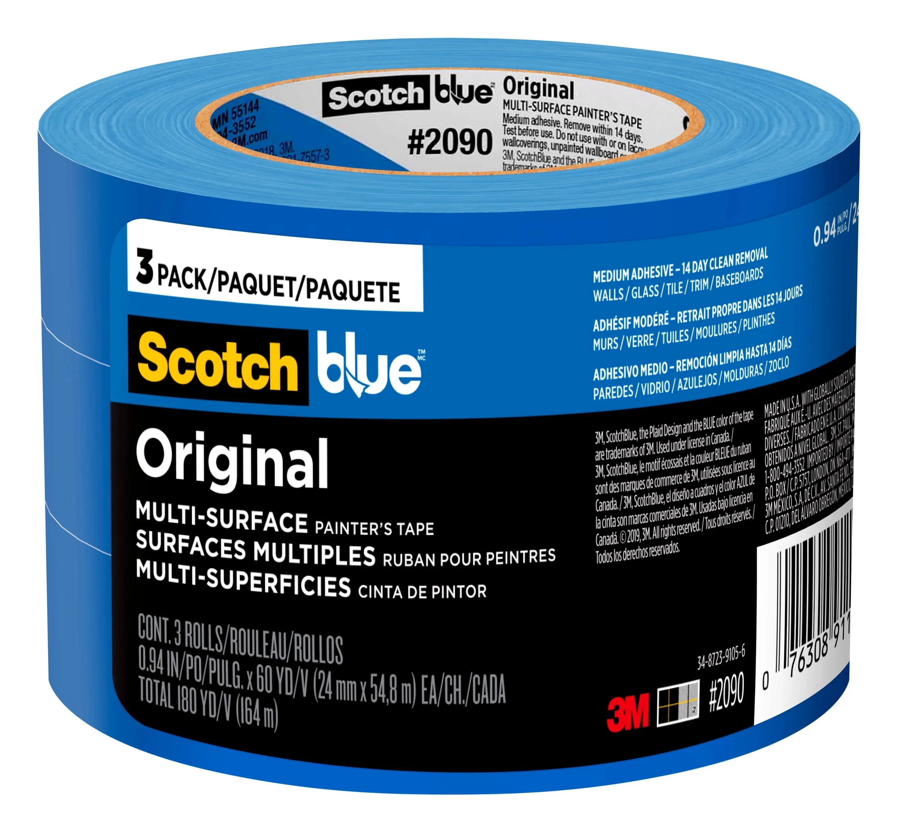 3M - 051141-31888 - 2090-48EP3 PAINTTAPE 1.88inx60yd 3RLS/PK, Pack of 3