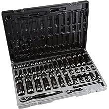 Grey Pneumatic 81659CRD 3/8" Drive 6 Point 59 Piece Fractional & Metric Duo Socket Set