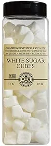 India Tree Rough Cut Mauritius White Sugar Cubes, 1.1 Pound Jar, Unrefined Sugar Cube, Kosher, Non GMO