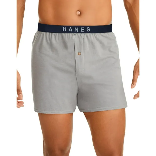 Hanes Men's 5-Pack Ultimate Dyed Exposed Knit Boxer with ComfortFlex Waistband-Assorted Colors