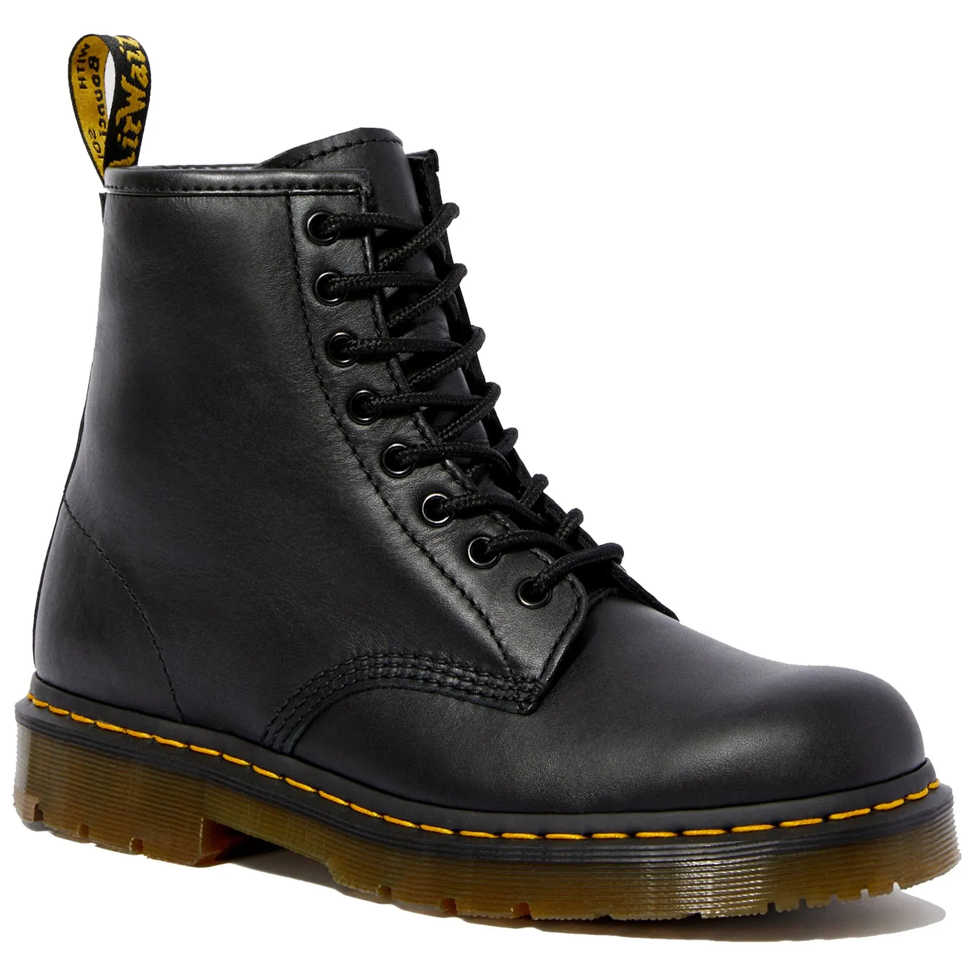 Dr. Martens 1460 Bottes à lacets en cuir antidérapant pleine fleur industriel noir