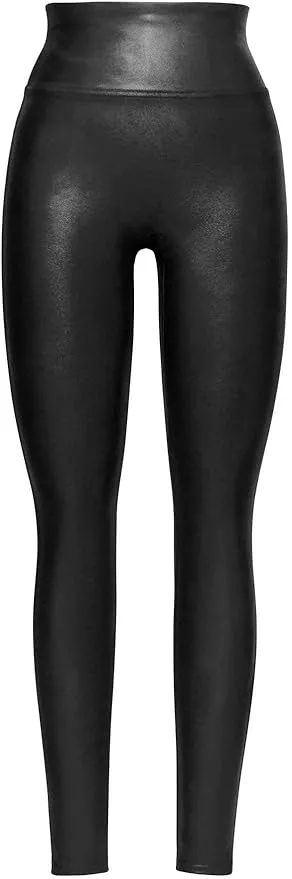 SPANX - Faux Leather Leggings - Black Small, Regular