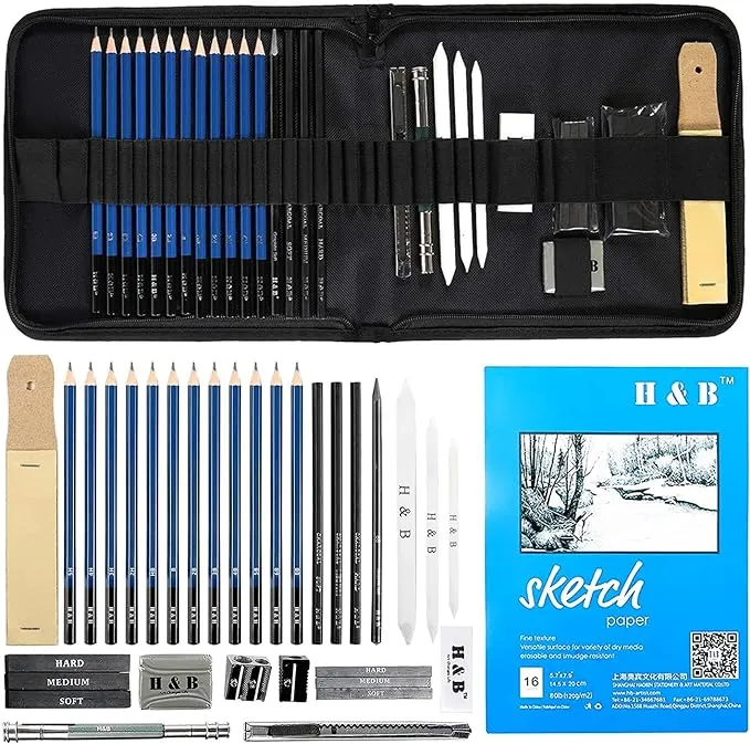 H & B Drawing Pencils Set