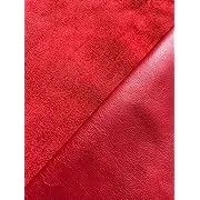 Natural Grain Cowhide Leather Skins (Red, 10 Square Feet)