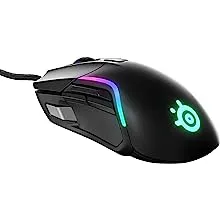 SteelSeries Rival 5 Gaming Mouse with PrismSync RGB Lighting and 9 Programmable Buttons – FPS, MOBA, MMO, Battle Royale – 18,000 CPI TrueMove Air Optical Sensor - Black