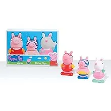 Just Play Peppa Pig 4-inch Bath Toys 3-piece Set, Peppa Pig, George, and Suzy