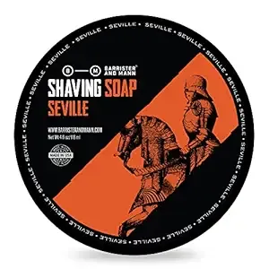 Barrister and Mann Shaving Soap | Luxury Dense, Rich & Creamy Lather Tallow Wet Shave Puck Bar Notes of Lemon, Bergamot, Rosemary, Lavender, Patchouli | Smooth Grooming Routine for Men 4 Oz (Seville)Barrister and Mann Shaving Soap | Luxury Dense, Rich &…