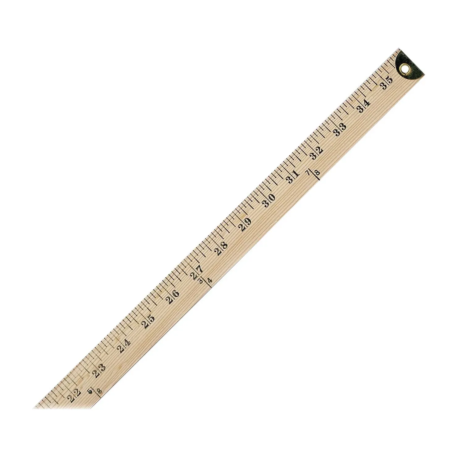 Westcott 10425 36&quot; Wood Yard Stick with Metal Ends - 1/8&quot; Standard Scale