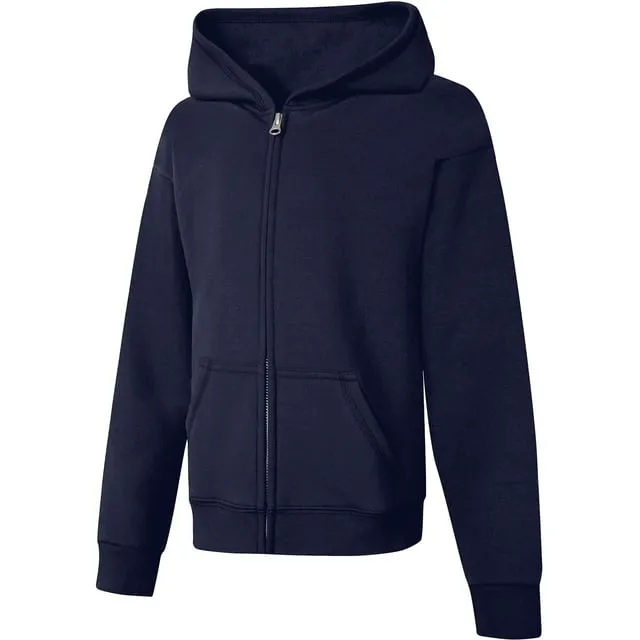 Hanes Girls ComfortSoft Eco Smart Full-Zip Hoodie Sweatshirt, Sizes 4-16