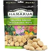 Hamakua Macadamia Nuts - Savory Island Onion - Hawaiian Grown Flavored Dry Roasted Half and Whole Macadamias - Natural Eco-Friendly Large Macadamia NutsHamakua Macadamia Nuts - Savory Island Onion - Hawaiian Grown Flavored Dry Roasted Half and Whole Maca