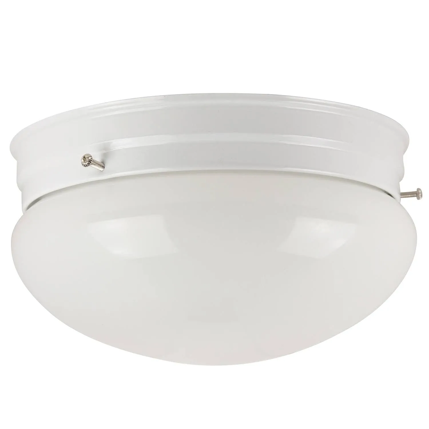 Sunlite 6in. Mushroom White Finish with White Glass Ceiling Fixture