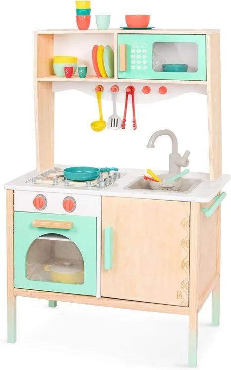 B. toys Wooden Play Kitchen - Mini Chef Kitchenette