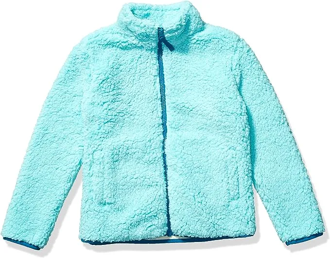 Amazon Essentials Girls and Toddlers' Sherpa Fleece Full-Zip Jacket