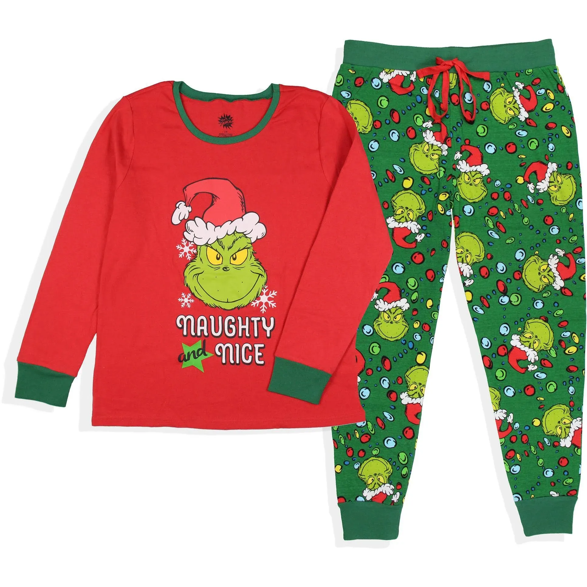 Dr. Seuss How The Grinch Stole Christmas Lights Pajama Set