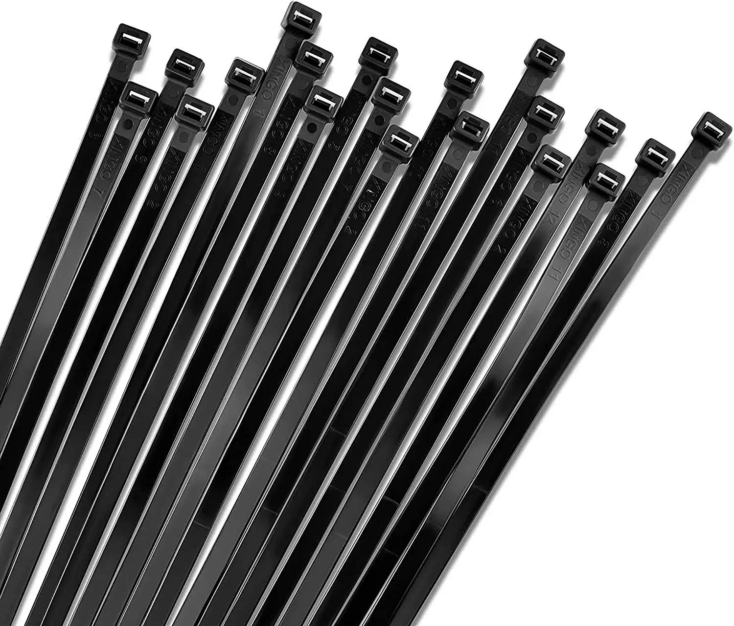 Bolt Dropper 12" Zip Cable Ties 40lbs Black 1000-Pack