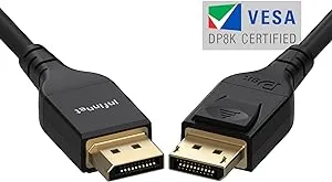 DisplayPort Cable 1.4, Infinnet 8K DisplayPort 1.4 1.4a Cable 2K 280Hz 240Hz 165Hz 4K 160Hz 144Hz 1080p 390Hz 360Hz Display Port DP 1.4 Cable HBR3 Cord HDR VESA Certified DisplayPort Cable,2m (6 feet)