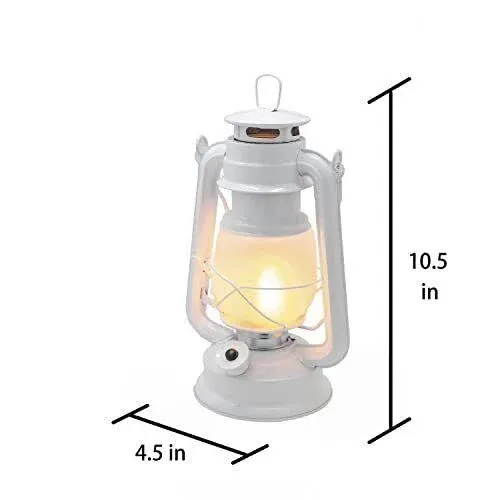  LED Vintage Flame Lantern Metal Outdoor Hanging Lantern with Dancing White