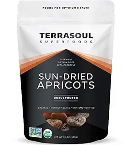 Terrasoul Superfoods Organic Apricots, 2 Lbs, Unsulphured, No-Added Sugar, Sweet and Tangy Delights for Snacking, Baking, and Vibrant Trail Mixes