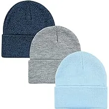 Hudson Baby Knit Cuffed Beanie 3pk