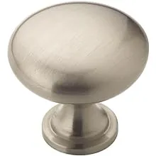 Amerock Edona 1-1/4 inch (32mm) Diameter Satin Nickel Cabinet Knob - 10 Pack