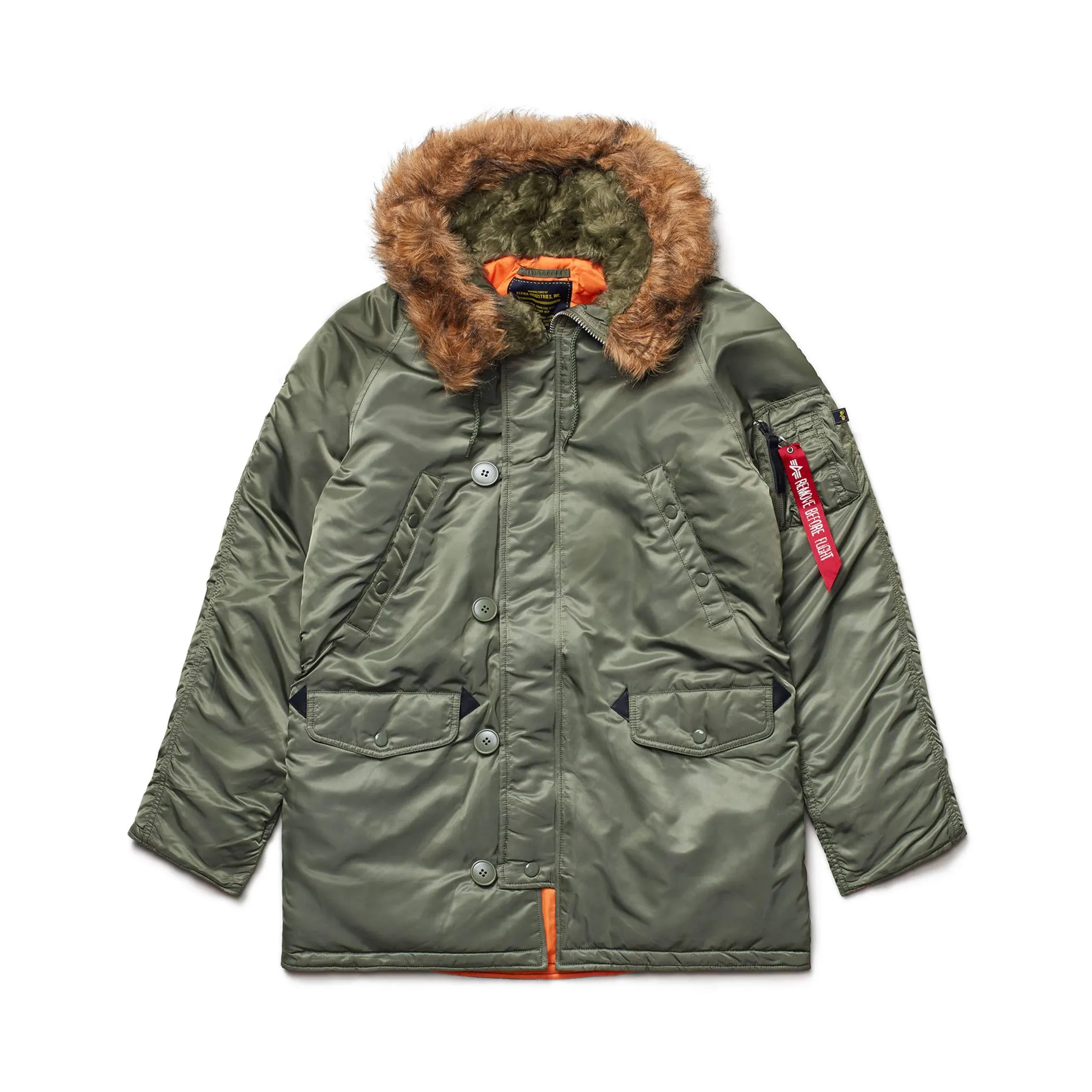 Alpha Industries Slim Fit N-3B Parka - Sage Green