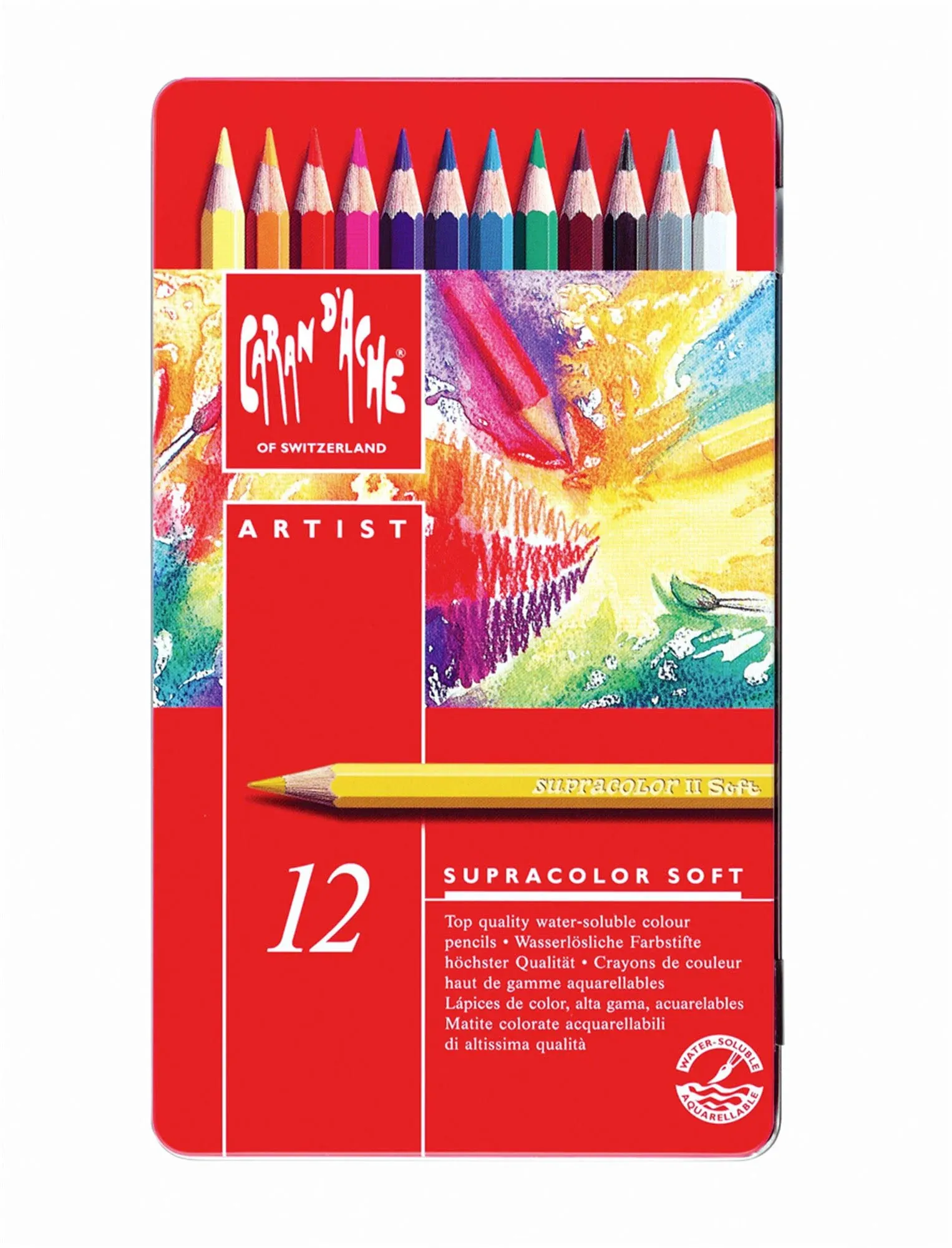 Caran d'Ache Supracolor Soft Aquarelle Pencils (Set of 12)