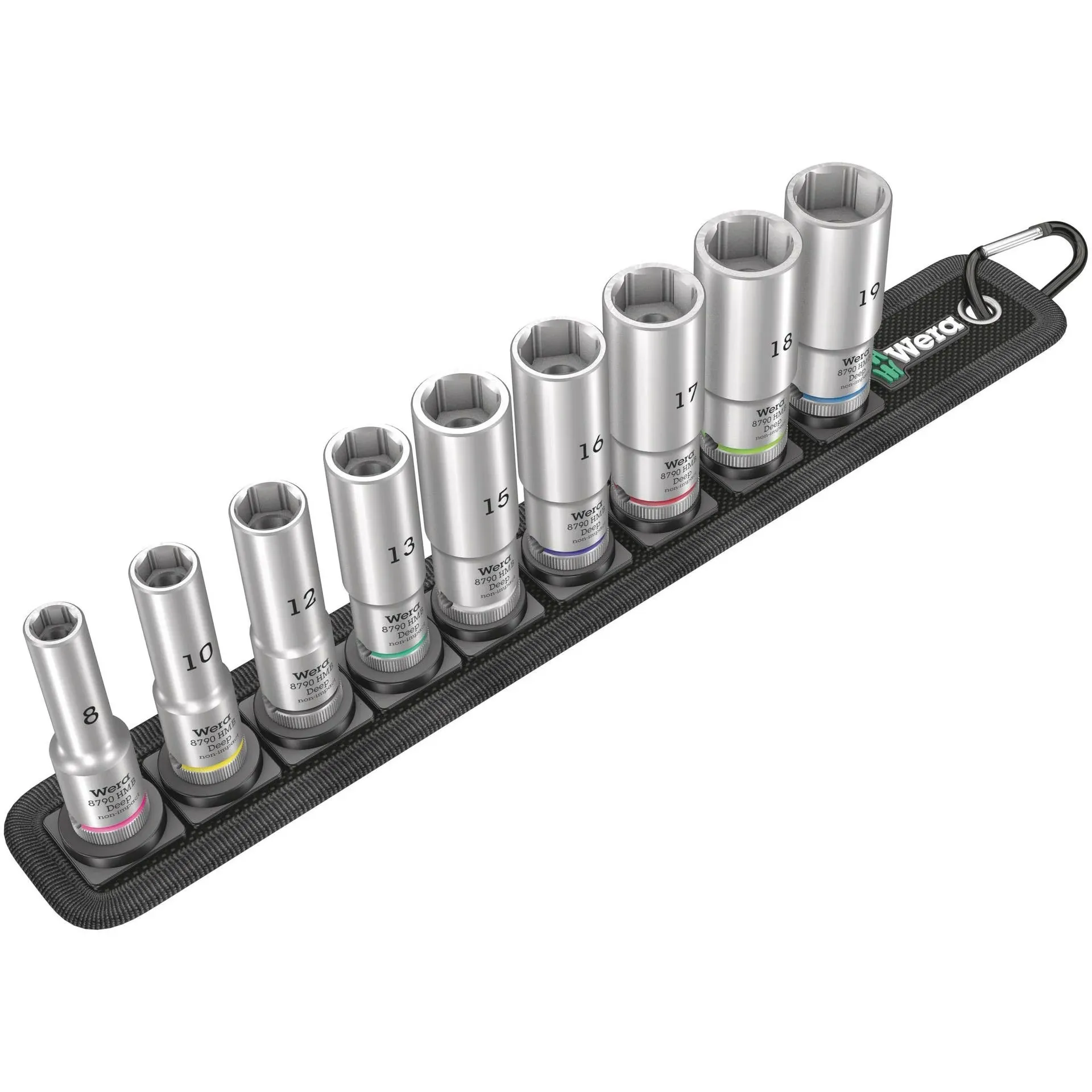 Wera Belt B Deep 1 Socket Set - 3/8" Drive 9 Pieces