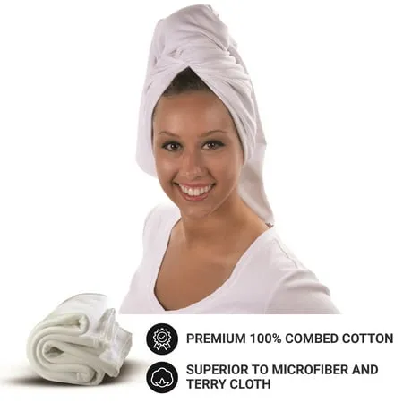 Hair Repear Ultimate Hair Towel for Long Hair - Anti Frizz Premium Cotton Product to Enhance Healthy Natural Hair Perfect for Plopping Wrapping