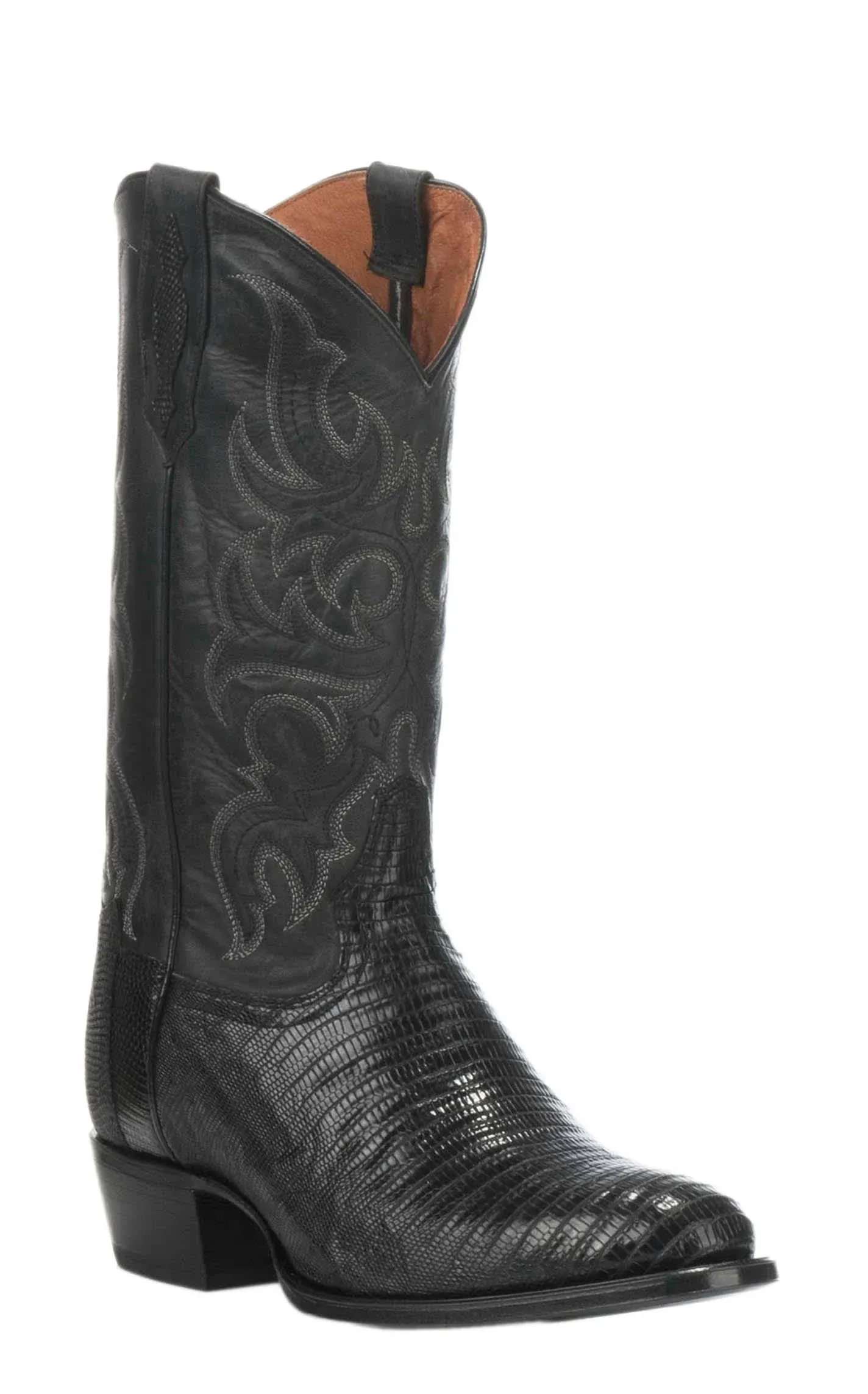 Tony Lama 1911 Mens Black Nacogdoches Lizard Cowboy Boots