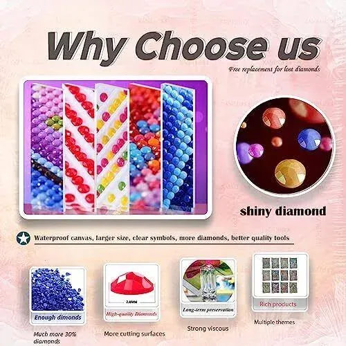 FFPTBNYX 12 Pack Full Drill Diamond Painting Kits for Adults&Beginners 5D DIY 12PCS Diamond Art Kits Paint with Round Diamonds and Gems for Home Wall Decor Gifts(11.8''x15.7'')