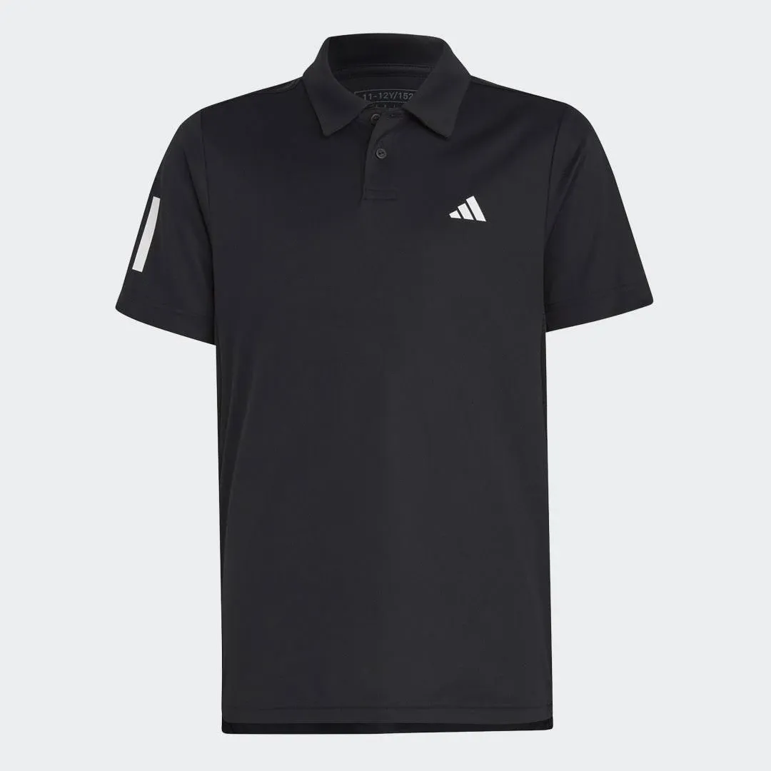 Boys&#39; Club 3-Stripe Tennis Polo Black