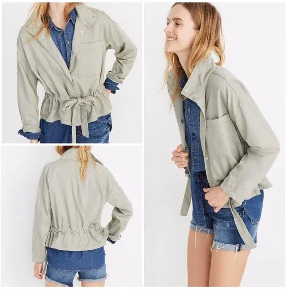 Madewell Southlake Military Jacket S - New Women | Color: Green | Size: S